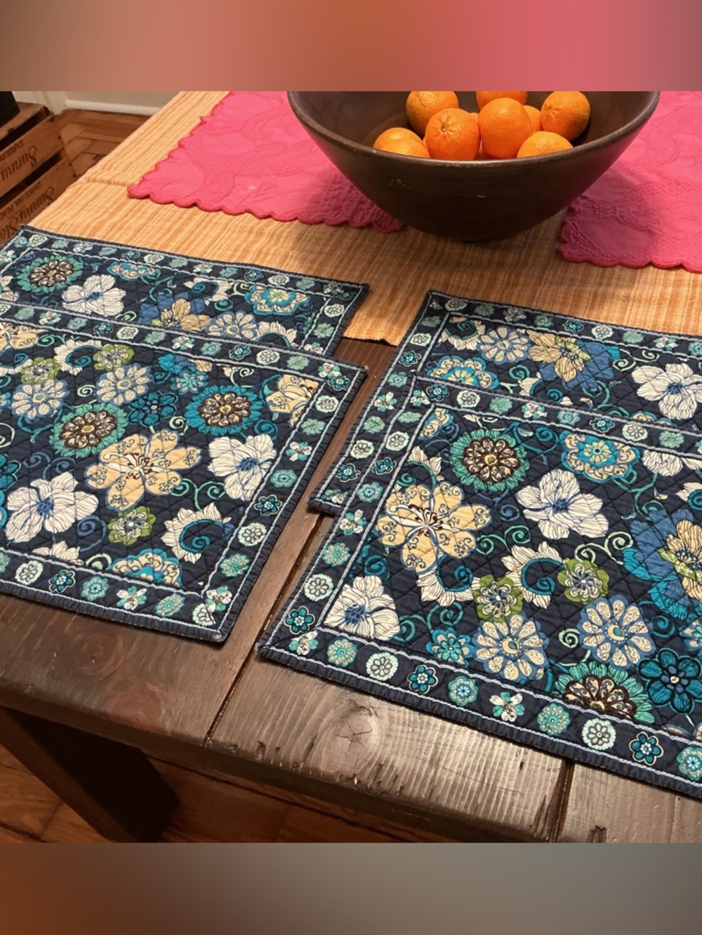 Vera Bradley Quilted Set of Reversible Placemats - Picture 5 of 16